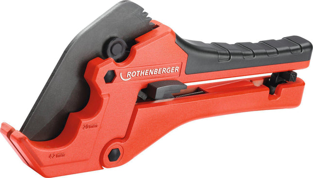 ROTHENBERGER Kunststoffschere ROCUT 42 TWIN CUT 0–42 mm für PE/MSR/PEX/PB/PVC/PPR