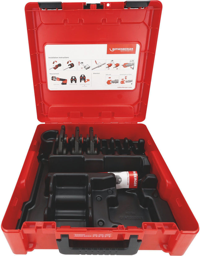 Rothenberger Pressbackenset IJAW 32 kN NW 15-22-28 mm Typ SV Spezialstahl für ROMAX NANO – 5,395 kg