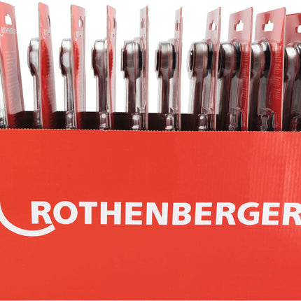 Stufenschlüsselset 3/8–1 Zoll, Antriebsvierkant 1/2 Zoll, mit Umsteckratsche – ROTHENBERGER