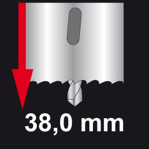 Lochsägensatz 19-teilig, Ø 16–83 mm, HSS-Bi-Metall, Schnitttiefe 38 mm im Kunststoffkoffer – RUKO