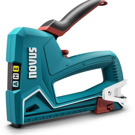NOVUS Handtacker J-50 Aluminium – für Klammern Typ A/H und Nägel Typ E
