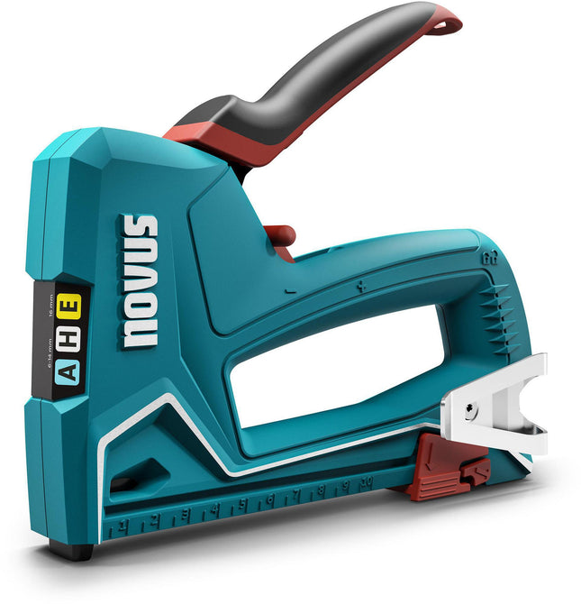 NOVUS Handtacker J-50 Aluminium – für Klammern Typ A/H und Nägel Typ E – 0,63 kg