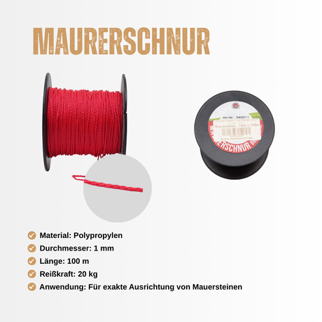 Maurerschnur 1mmØ - 100meter 1554
