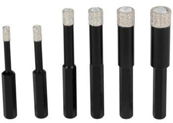 Tyrolit – Fliesenbohr-Set DDT HEX 6-teilig, Ø 5-14 mm, HEX-Schaft, mit Paraffinfüllung