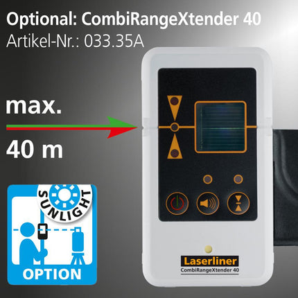 Kreuzlinienlaser PocketPlane-Laser 3G, grünes Laserkreuz, 360 -Linien, inkl. Stativ und Halterung – LASERLINER