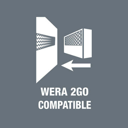 Wera Werkzeugträger 2go 1, 270x300x135 mm, mit Tragegurt, schwarz