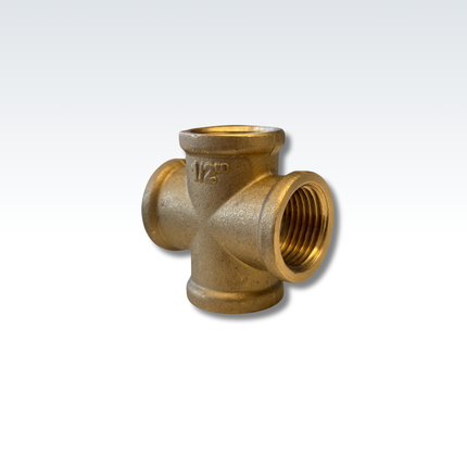 Temperguss Kreuzstück, 4x Innengewinde 1/2"