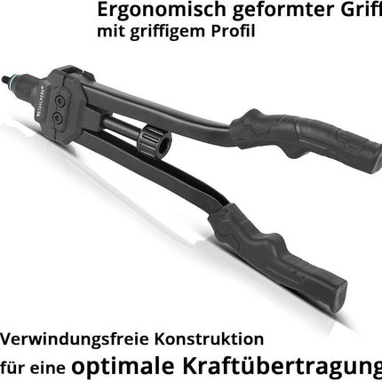 STAHLWERK Blindnietenzangen-Set NZ-16 ST mit 70 Nietmuttern und Koffer