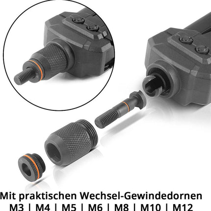 STAHLWERK Blindnietenzangen-Set NZ-16 ST mit 70 Nietmuttern und Koffer