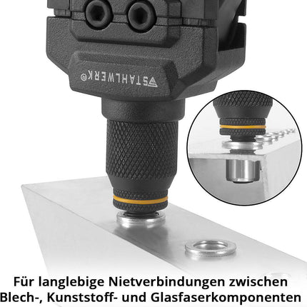 STAHLWERK Blindnietenzangen-Set NZ-16 ST mit 70 Nietmuttern und Koffer