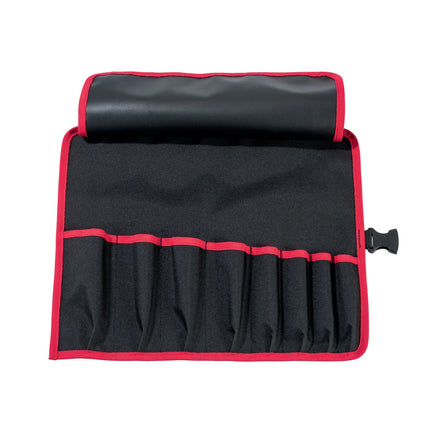 PARAT Werkzeugrolltasche Nylon schwarz/rot, 8 Fächer, 410x330 mm – für geordnete Aufbewahrung, Strapazierfähiges