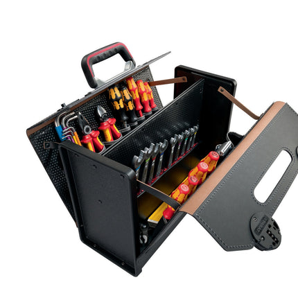 Werkzeugtasche TOP-LINE Plus CP-7, Rindsleder, 24 l, 420 x 185 x 315 mm, schwarz – PARAT
