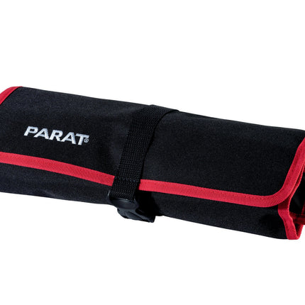 PARAT Werkzeugrolltasche Nylon schwarz/rot, 8 Fächer, 410x330 mm – für geordnete Aufbewahrung, Strapazierfähiges