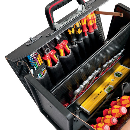 Werkzeugtasche TOP-LINE Plus CP-7, Rindsleder, 24 l, 420 x 185 x 315 mm, schwarz – PARAT