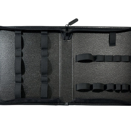 PARAT Werkzeugmappe aus Industrieleder, B232xT50xH270 mm, schwarz – Umlaufender Reißverschluss für sicheren Verschluss