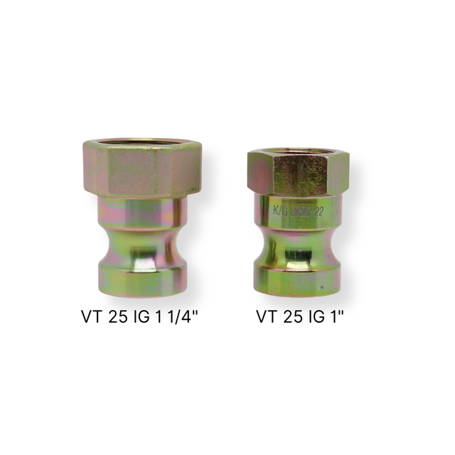 Mörtelkupplung VT 25 mm IG 1" und 25 mm IG 1 1/4"