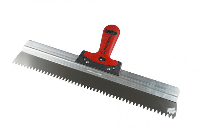 Profi Fassadenspachtel | gezahnt, Blattstärke 0,6 mm, Breite 500 mm, Aluhalter