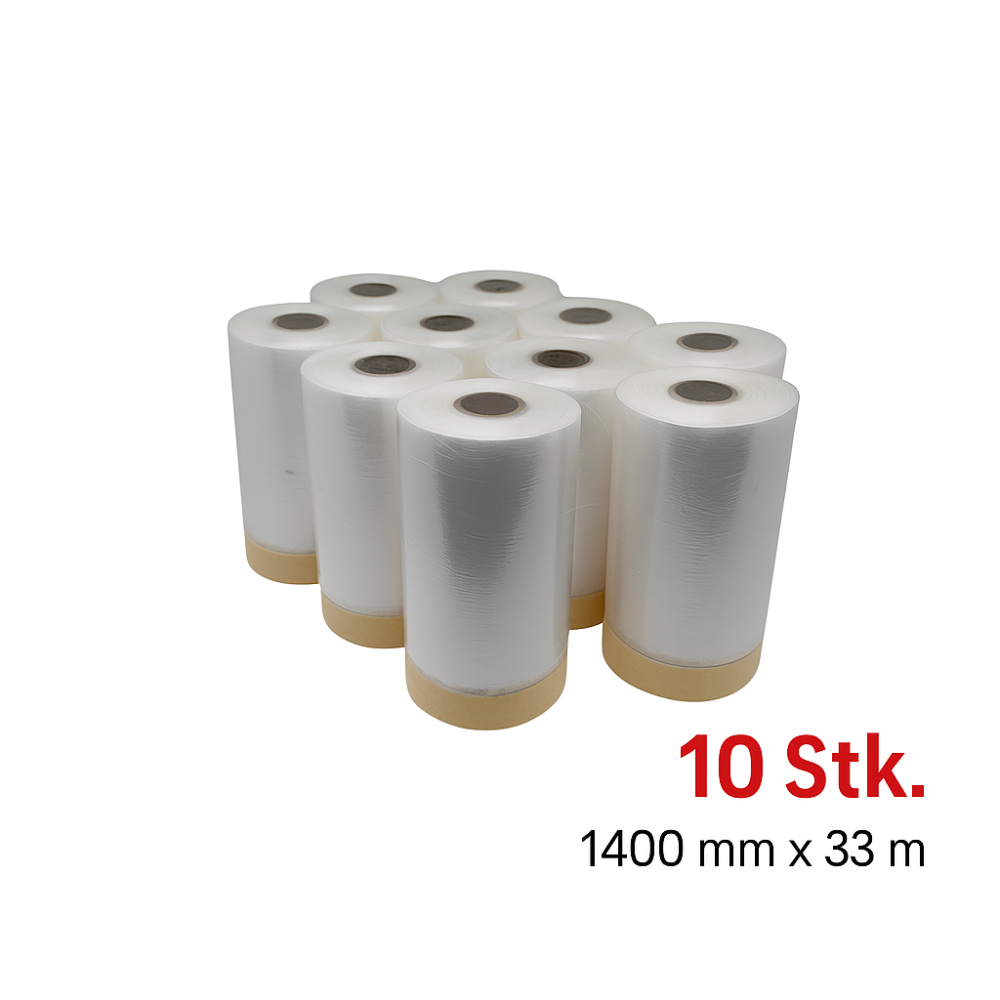 Goldband Masker Klebeband mit Abdeckfolie 10 Stk