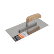 Rostfreie Glättekelle, Traufel  Holzgriff 130x270mm