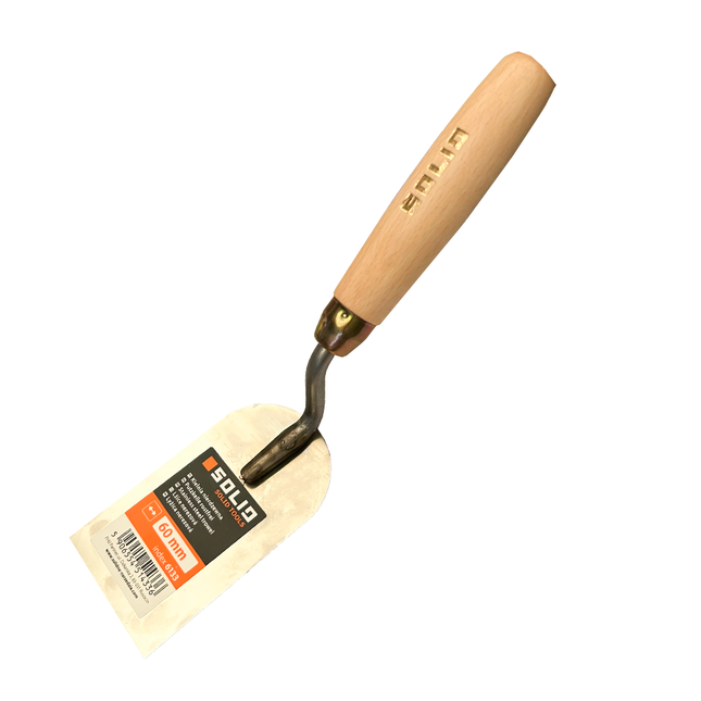 Rostfreie Stukkateurspachtel mit Holzgriff