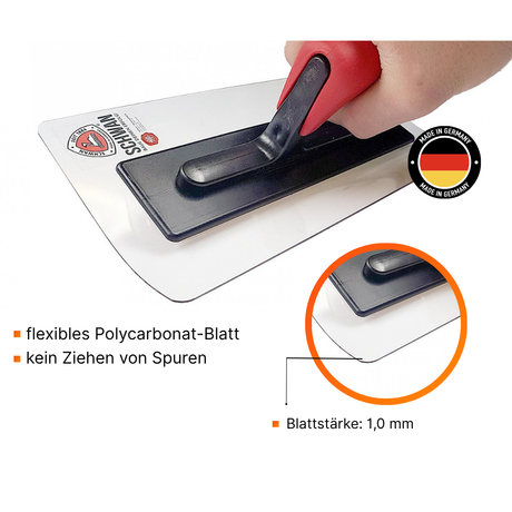 Kunststoff Glättekelle rund 240x120 mm Flexibel & mit Softgriff