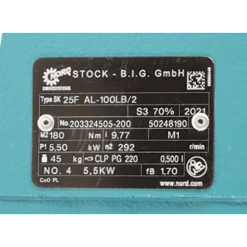 NORD Getriebemotor 5,5 kW, 292 U/min - 400V