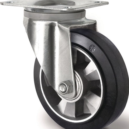 Schwerlastlenkrolle Lenkrolle Elastikgummi 135 mm 110 mm TECWERK