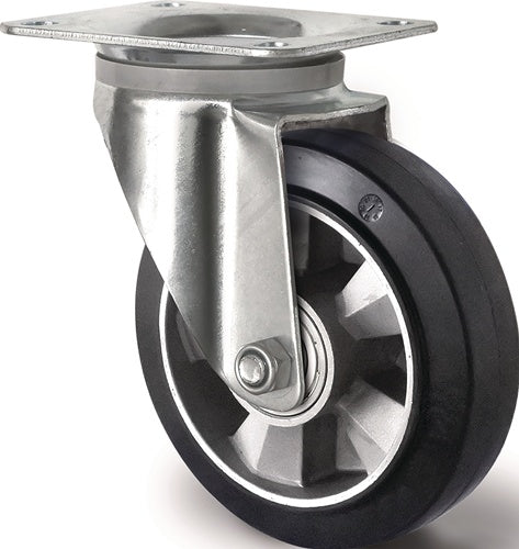 Schwerlastlenkrolle Lenkrolle Elastikgummi 135 mm 110 mm TECWERK