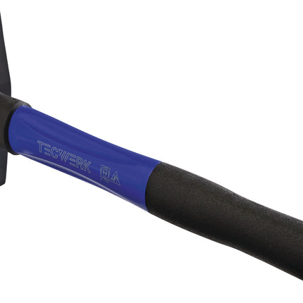 TECWERK Schlosserhammer 1500g, 3-Komponentenstiel mit Stahlschutzhülse, DIN 1041