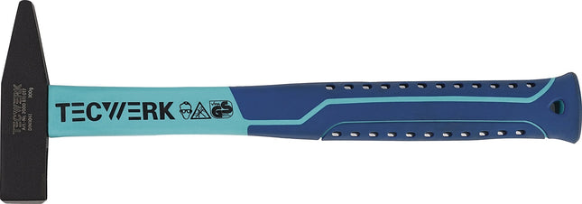 TECWERK Schlosserhammer 800g Fiberglas nach DIN 1041 – 800 g, Gesenk geschmiedet, gehärtet und angelassen