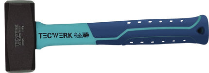 Fäustel, Kopfgewicht 1000 g, Fiberglasstiel, DIN 6475 – TECWERK