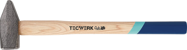 TECWERK Vorschlaghammer 5000g mit Hickorystiel, DIN 1042 – 5000 g, Stiel aus Hickoryholz, Nach gefertigt
