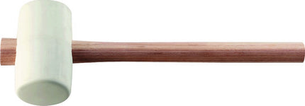 TECWERK Gummihammer weiß, Esche, 70 Shore A, flache Bahn, 64 mm Kopf-Ø, DIN 5128-70