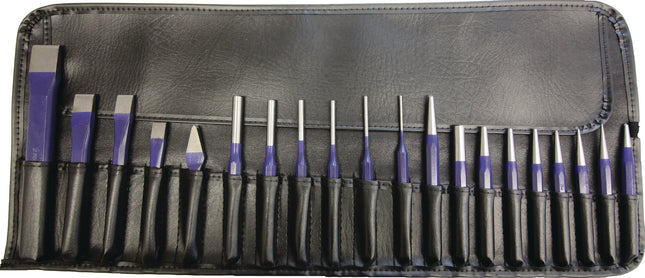 20-teilig TECWERK Werkzeugsatz aus Chrom-Vanadium-Lufthärtestahl in Rolltasche