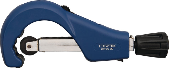 Rohrabschneider 6–76 mm, 260 mm, für Kunststoff- und Verbundrohre, mit 2 Schneidrädern und Entgrater – TECWERK