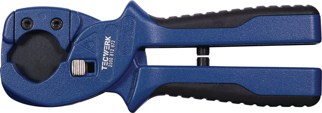 Schlauchschere für Rohre Ø 28 mm aus Magnesium-Druckguss von TECWERK – Rohre mit Ø 28 mm, Automatischer Klingenrückzug