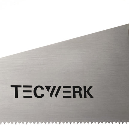 TECWERK Handsäge 350 mm Blattlänge, 8 Zähne pro Zoll, Holzgriff – naturfarbig lackiert