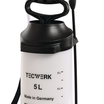 Drucksprühgerät CLEAN FIX F5, 5 l, 3 bar, FPM, 1,6 kg, TECWERK – FPM-Dichtungen für gute Chemikalienbeständigkeit