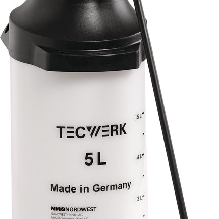 Drucksprühgerät CLEAN FIX F5, 5 l, 3 bar, FPM, 1,6 kg, TECWERK – FPM-Dichtungen für gute Chemikalienbeständigkeit