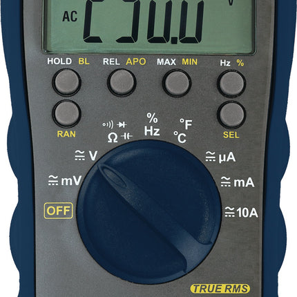 TECWERK Multimeter DMM 10, TRUE RMS, 0-600 V AC/DC, CAT III 600 V