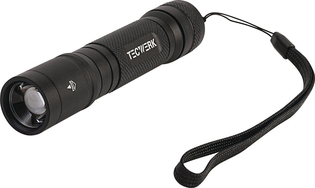 LED-Taschenlampe 1000 lm Li-Ion 205 m – wiederaufladbar, IP66, 5 Leuchtstufen – TECWERK