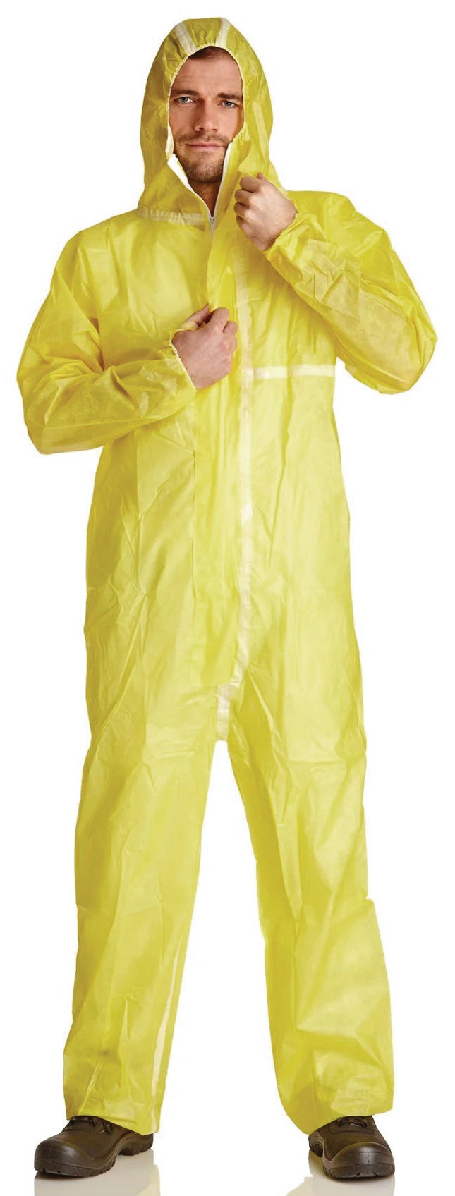 DS SafetyWear Chemikalienschutzoverall ProSafe 4 Gr. L gelb PSA III – Alle Nähte dicht verklebt