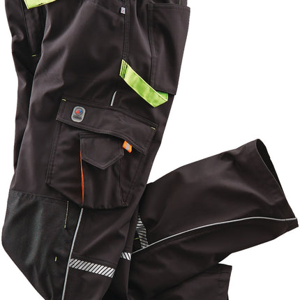 Softshellhose Terrax Workwear schwarz/limette