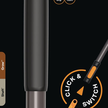 Fiskars OneClick S Handgriff, 292 mm, gehärtetes Aluminium, Größe S – 100 g, für Langlebigkeit, kleinere Hände