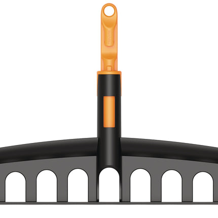 Fiskars Kunststoffrechen OneClick, Arbeitsbreite 409 mm, Zinkenlänge 80 mm, 12 Zinken – Kunststoff