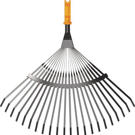 Fiskars – Fächerbesen OneClick Arbeitsbreite 375 mm Metall 20 Metallzinken