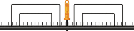 Fiskars – OneClick Rasenrechen, 35 Zinken, Arbeitsbreite 570 mm, für Blätter, Unkraut und Grasschnitt