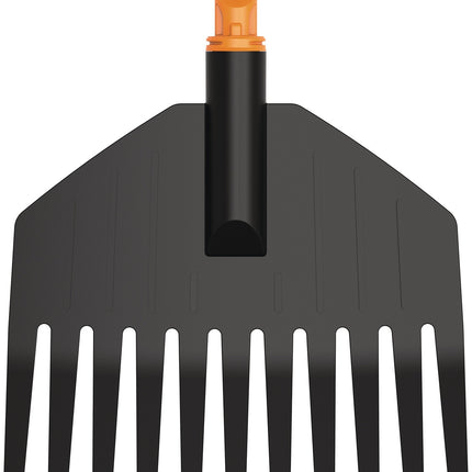 Fiskars Laubbesen OneClick, Arbeitsbreite 217 mm, 11 Kunststoffzinken – Kunststoff, weiche Zinken, Länge 340 mm