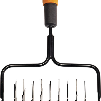 Fiskars QuikFit™ Sternfräse B205xL305mm Stahl – zum Lockern und Feinkrümeln des Bodens