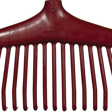 Fiskars Nylon Pro Laubbesenkopf, Arbeitsbreite 400 mm, 21 Zinken, Kunststoff